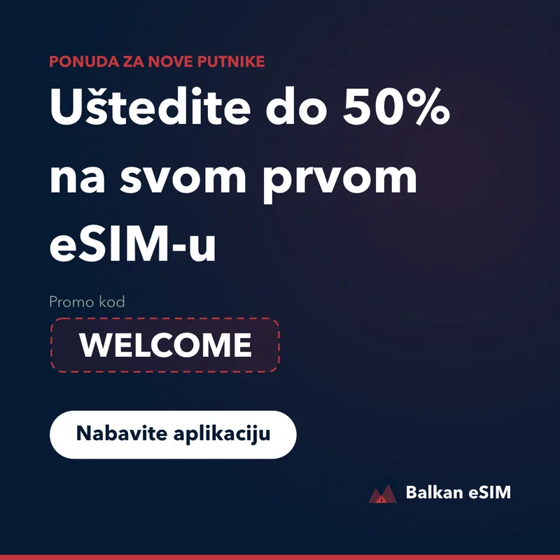 Promo kod za Balkan eSIM — do 50% popusta na prvi paket