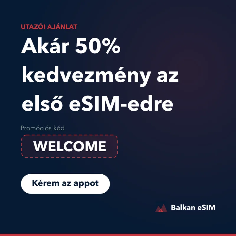 Balkan eSIM promóciós kód — akár 50% az első csomagra