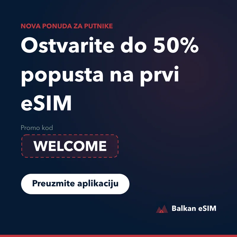 Balkan eSIM promo kod — do 50% popusta na prvi paket