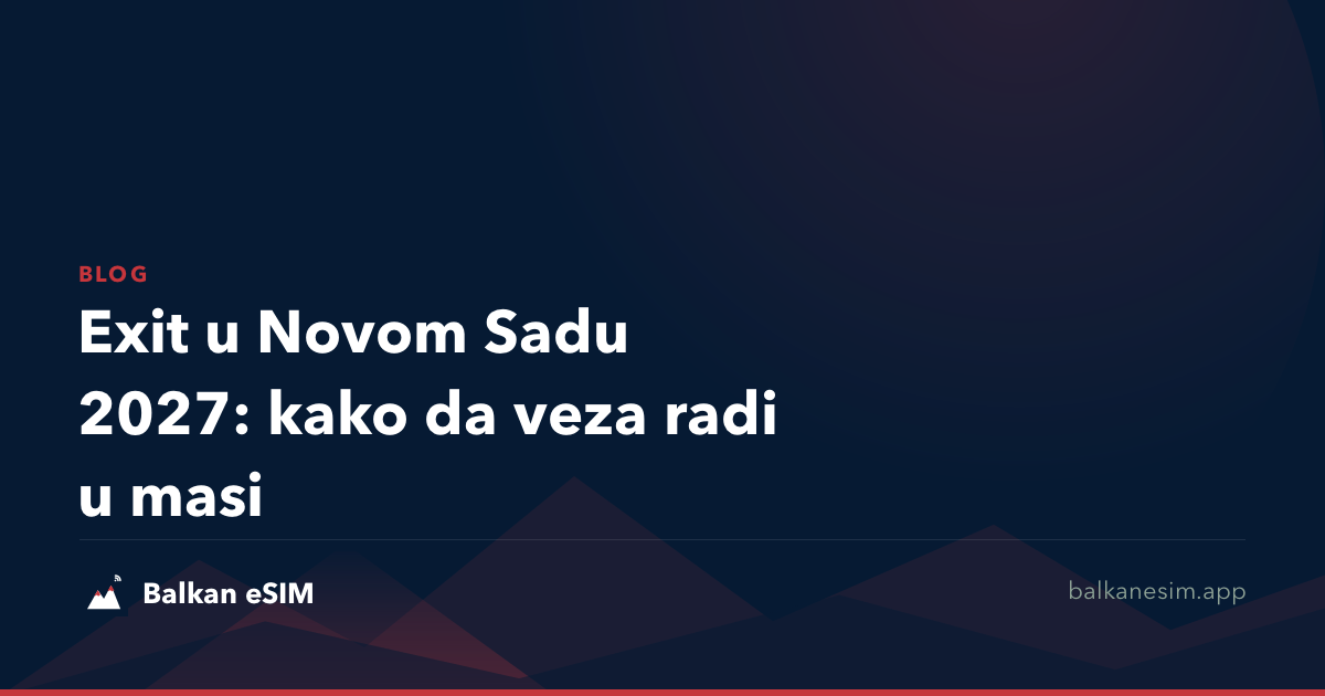Exit u Novom Sadu 2027: kako da veza radi u masi