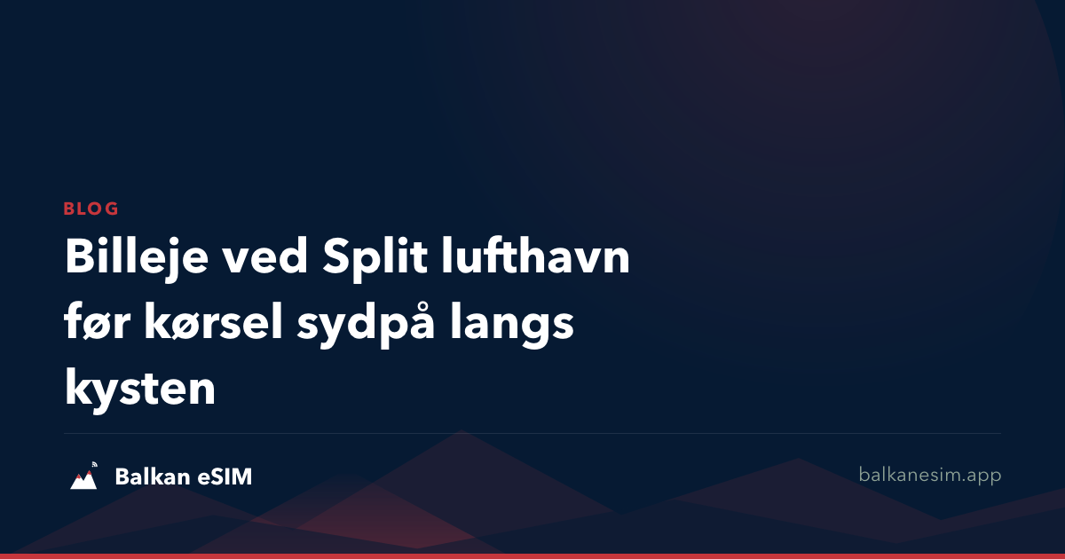 Billeje ved Split lufthavn før kørsel sydpå langs kysten