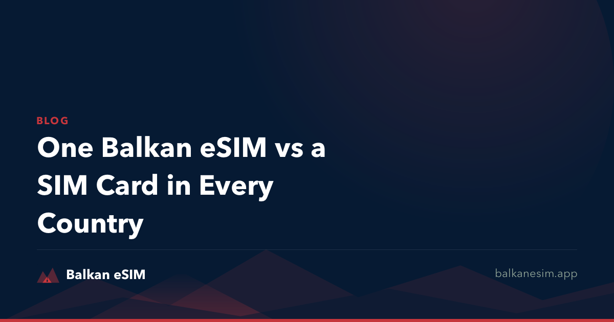 One Balkan eSIM vs a SIM Card in Every Country