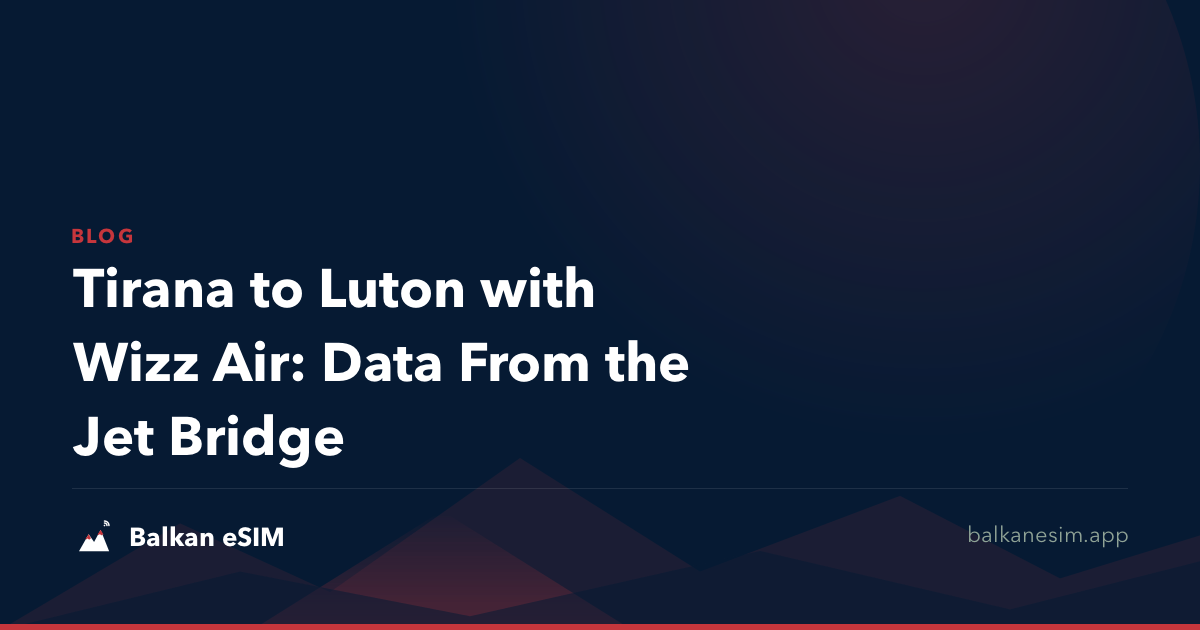 Tirana to Luton with Wizz Air: Data From the Jet Bridge