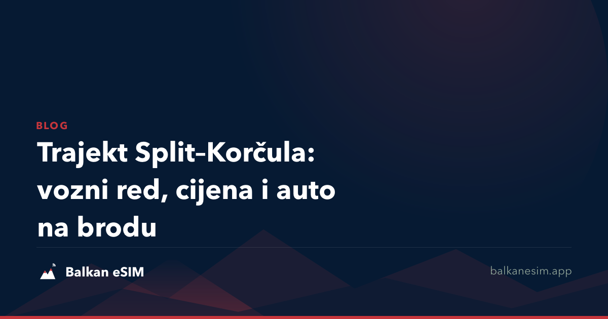 Trajekt Split–Korčula: vozni red, cijena i auto na brodu