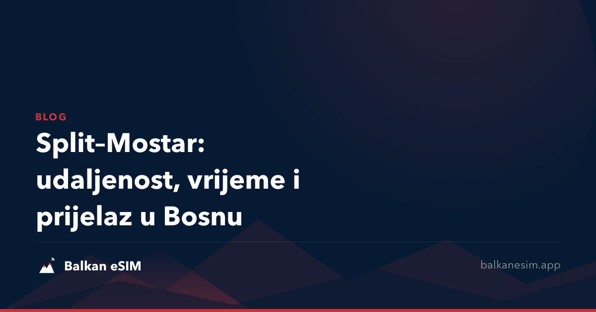 Split–Mostar: udaljenost, vrijeme i prijelaz u Bosnu