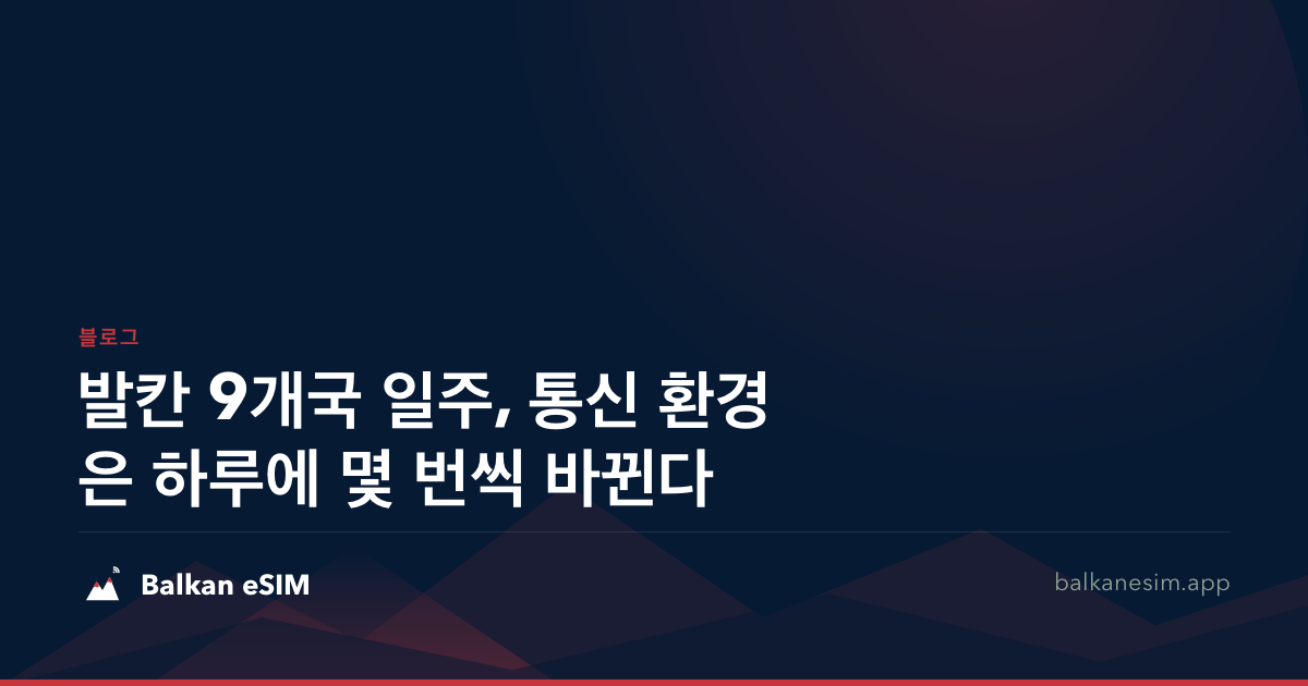 발칸 9개국 일주, 통신 환경은 하루에 몇 번씩 바뀐다