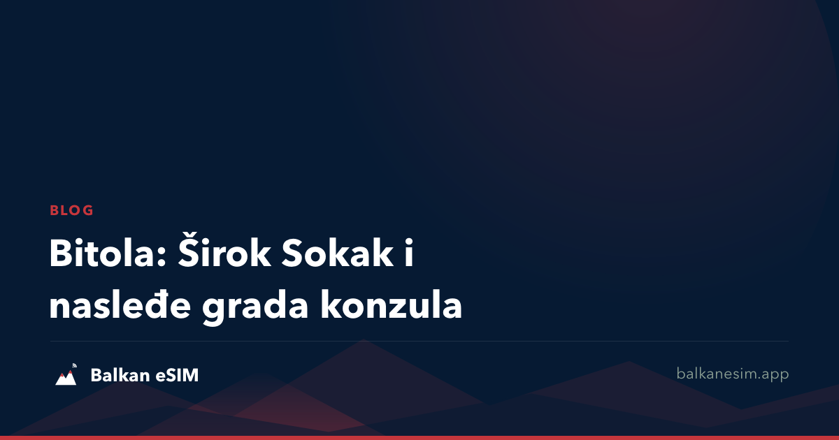 Bitola: Širok Sokak i nasleđe grada konzula