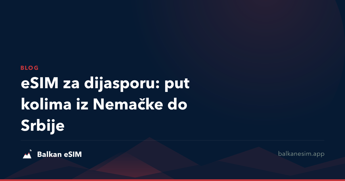 eSIM za dijasporu: put kolima iz Nemačke do Srbije